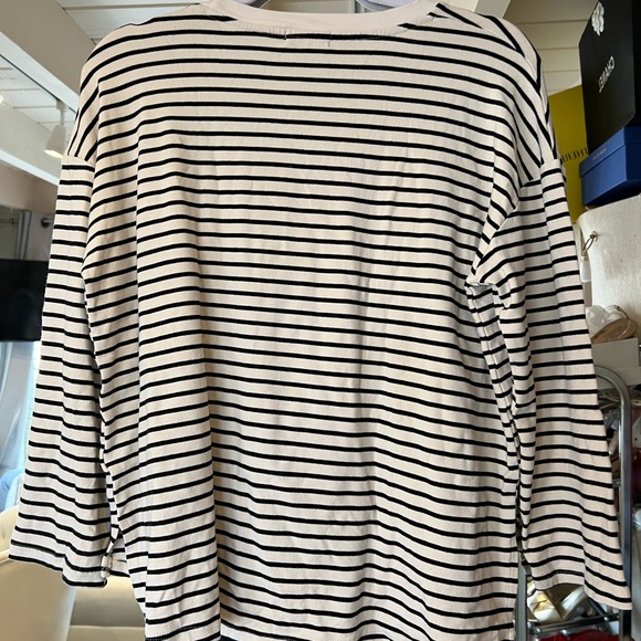 Sweater striped  beige and navy size medium - Picture 3 of 4